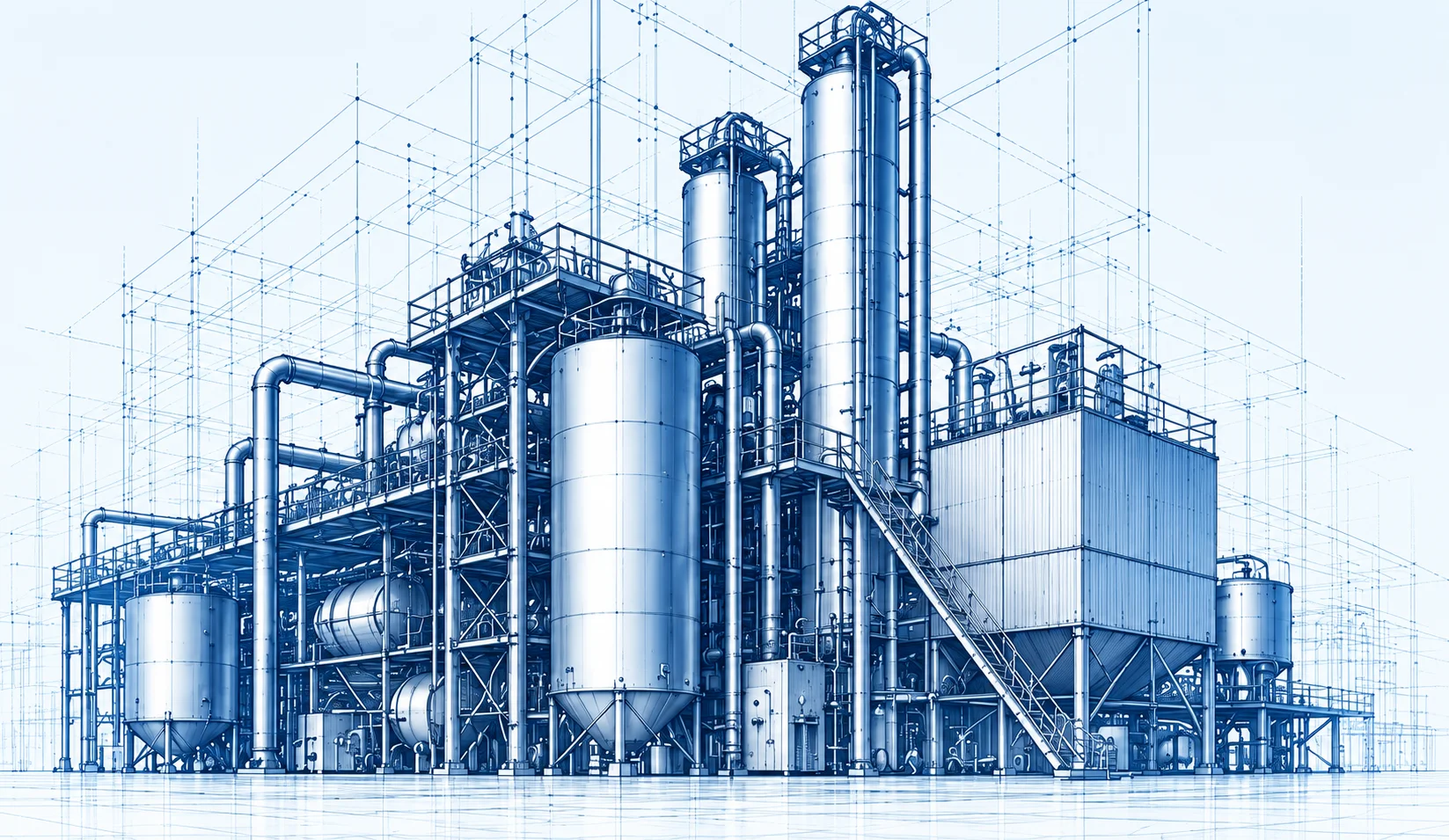 Technical visualisation of a resource recovery plant